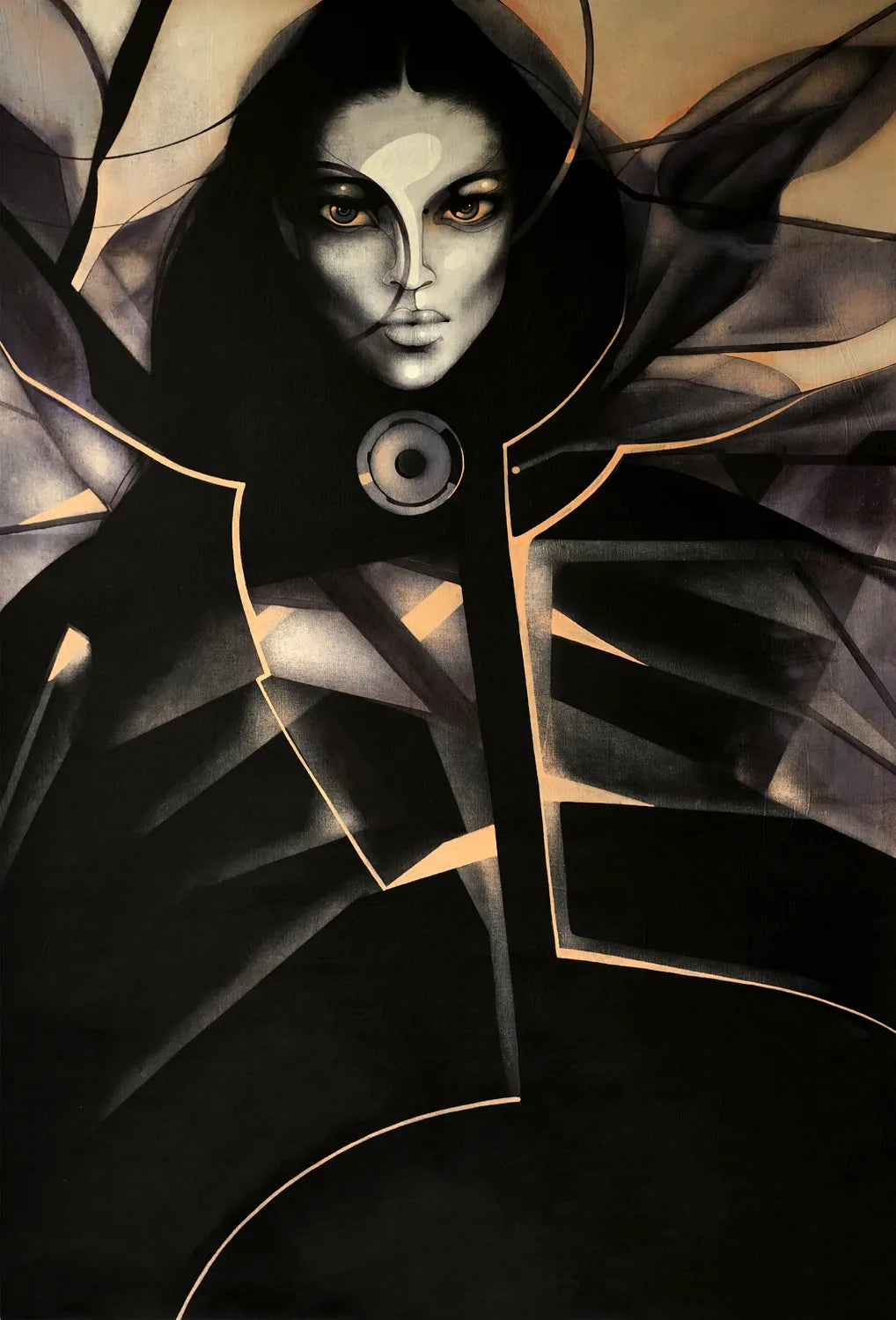 2050, acrylic on canvas, rolled, 2023, by Kaami